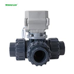 開關(guān)型-A150系列 UPVC15N.m三通電動(dòng)閥帶手動(dòng) 